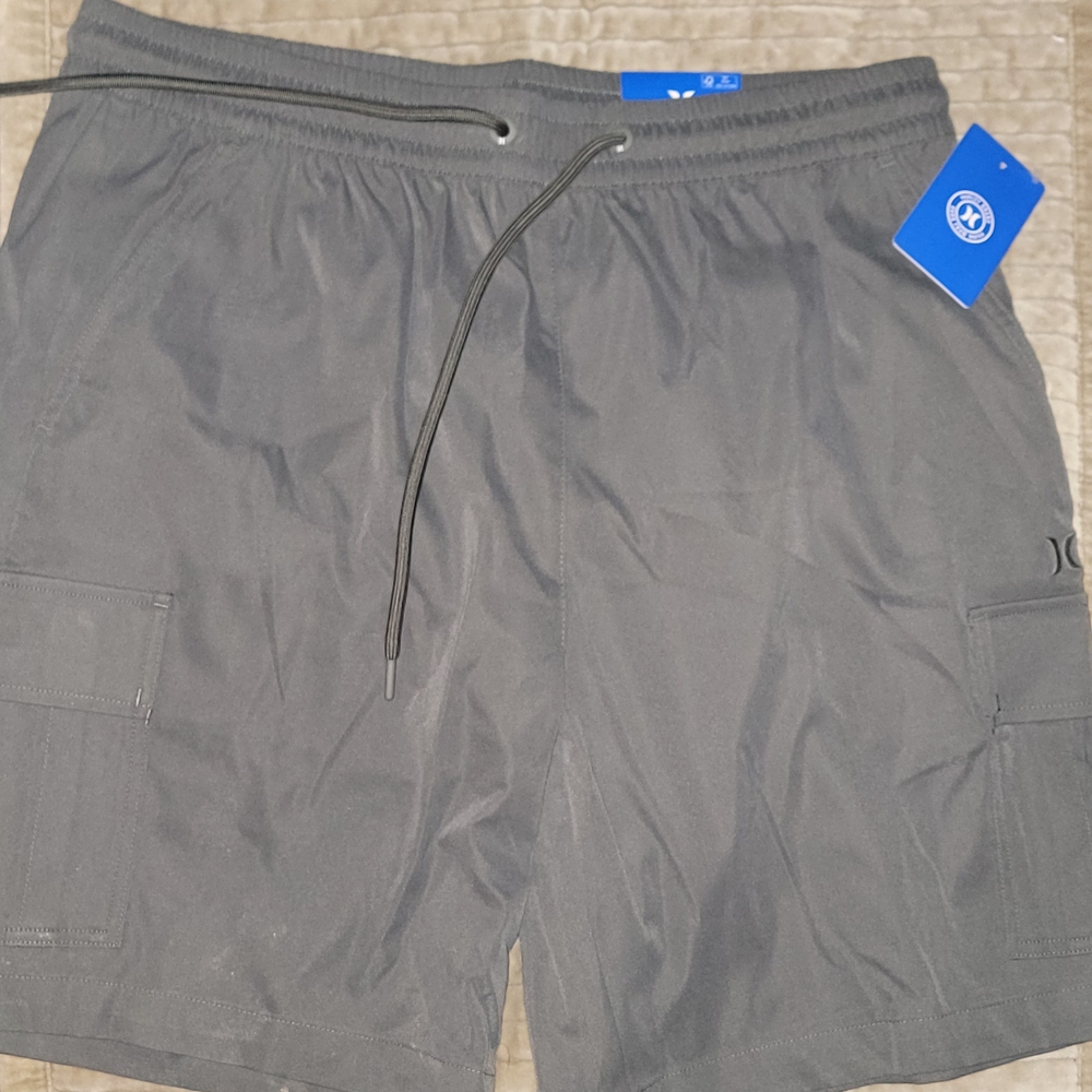 Gray Drawstring Cargo Shorts NWT - image 1